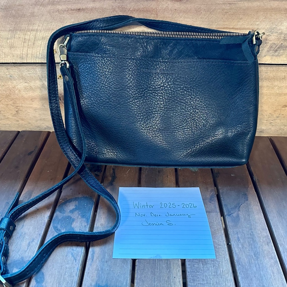 Portland Leather Black Crossbody Bag